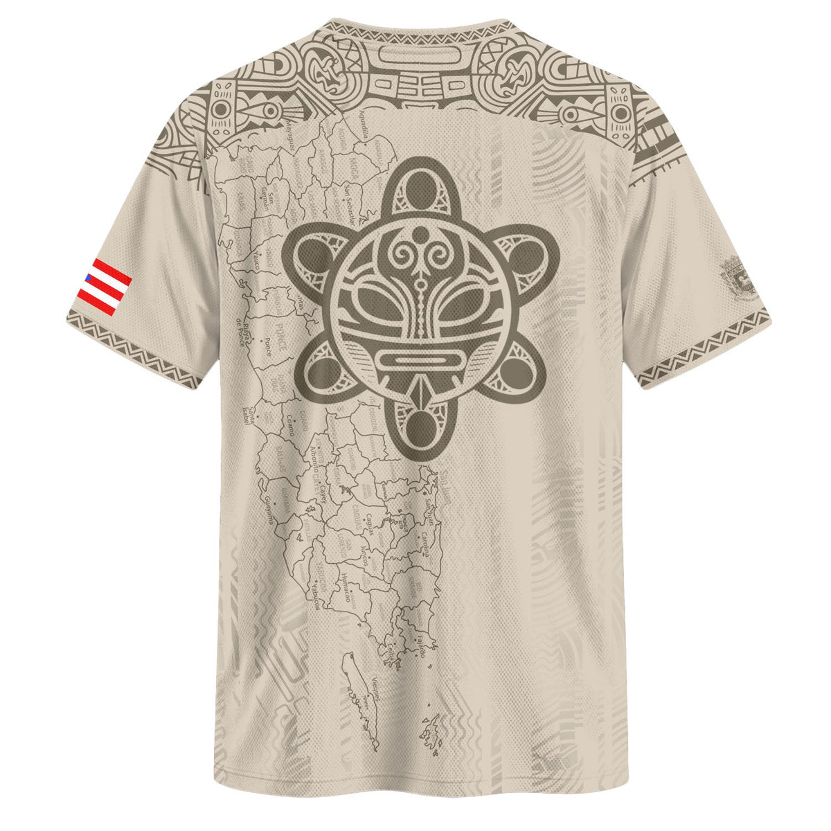 Puerto Rico Soccer Jersey with Boricua Taino for Men and Women, Tribal Map Symbols National, Puerto Rico Shirt and Puerto Rico Jersey, Northryn Co.