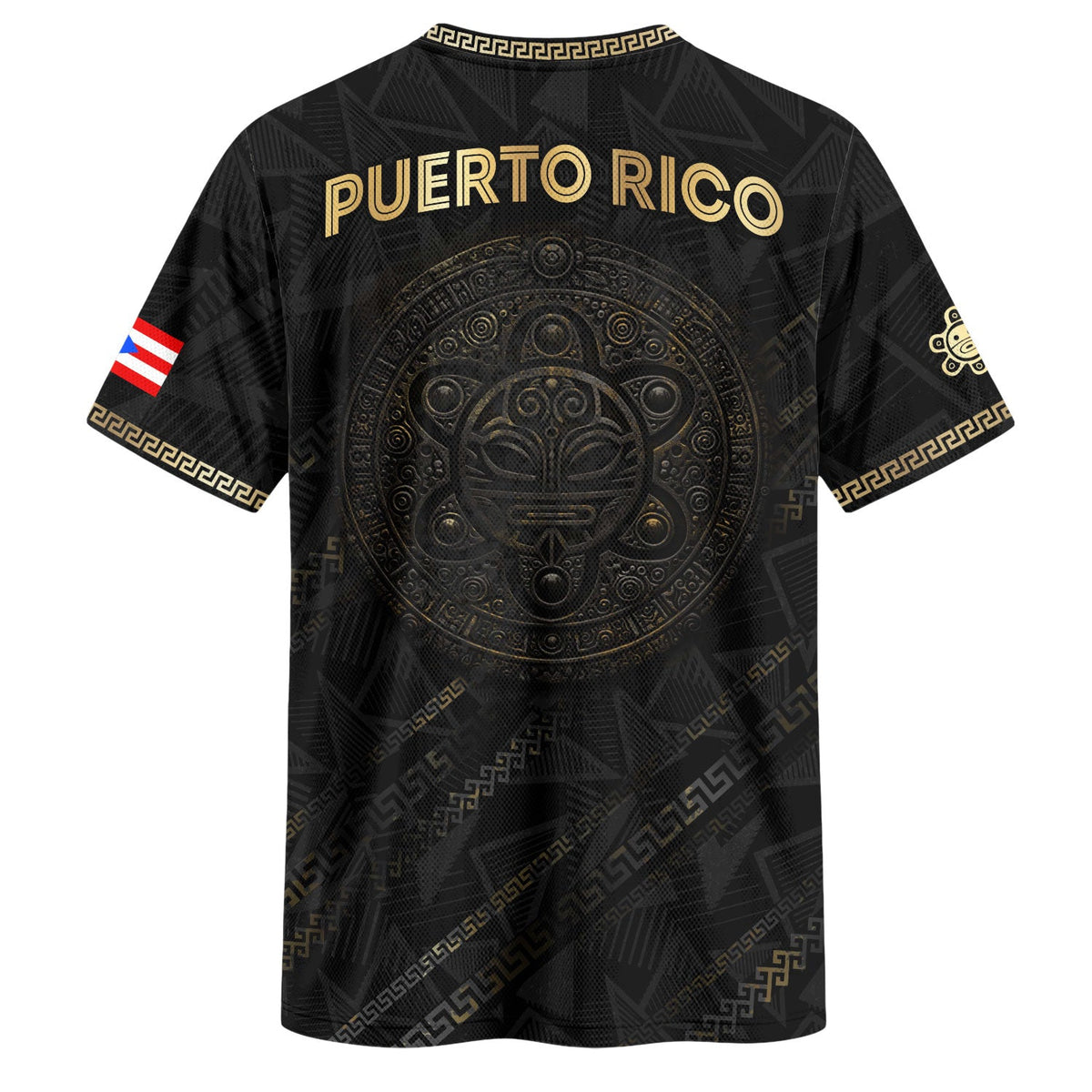 Limited Edition Black Gold Puerto Rico Soccer Jersey for Men and Women, Tribal Coqui Heritage, Puerto Rico Shirt and Puerto Rico Jersey, Northryn Co.