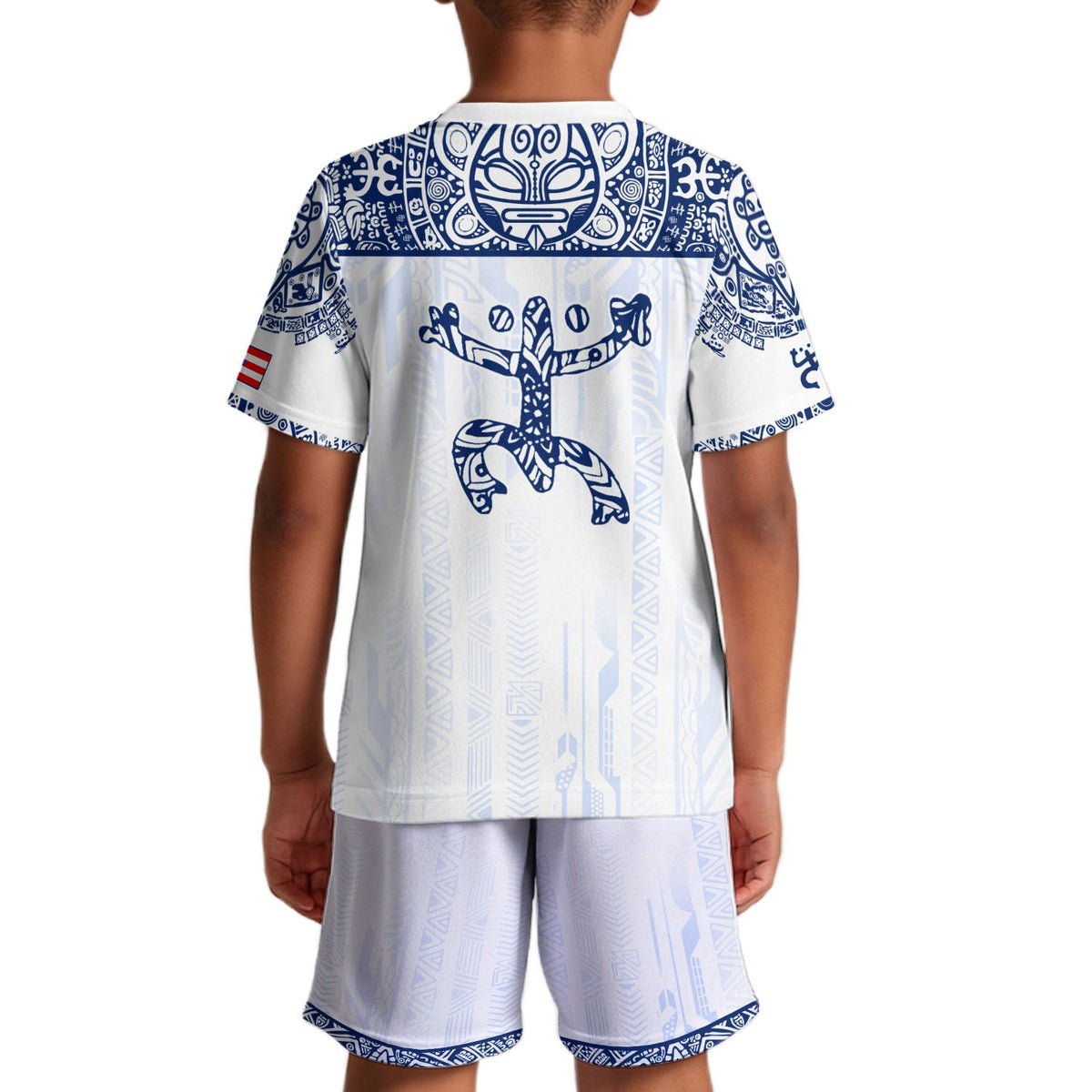 Kids Puerto Rico Soccer Jersey, White Blue Coqui Frog Garita for Boy and Girl, Youth Soccer Jersey Meets Puerto Rico Kids Soccer Jersey, Northryn Co.