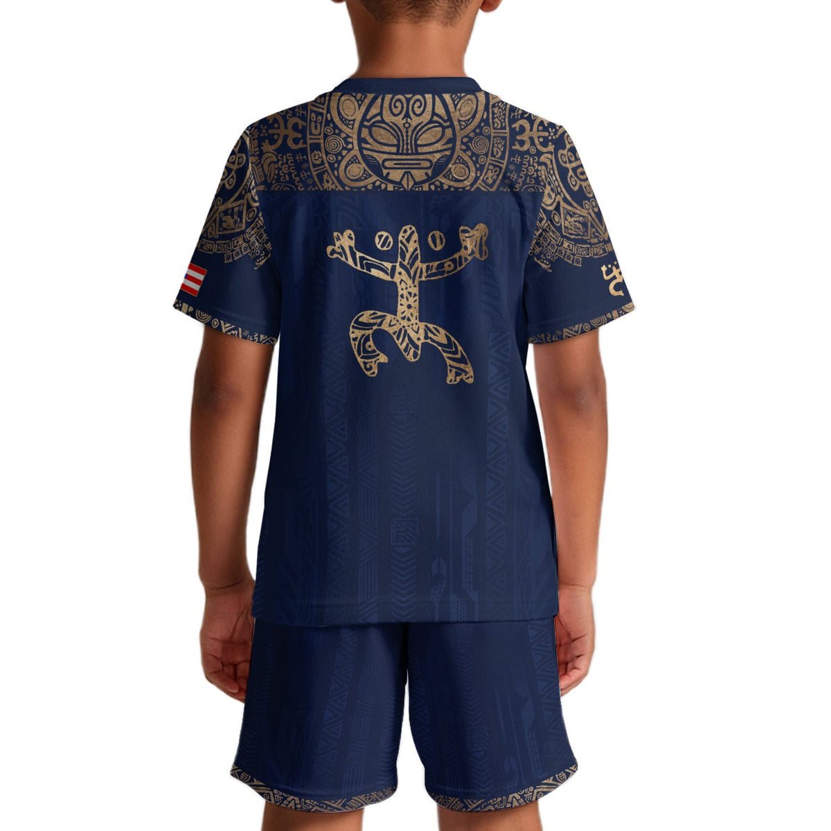 Navy Gold Coqui, Kids Puerto Rico Soccer Jersey with Frog Garita for Boy and Girl, Puerto Rico Kids Soccer Jersey, Youth Soccer Jersey, Northryn Co.