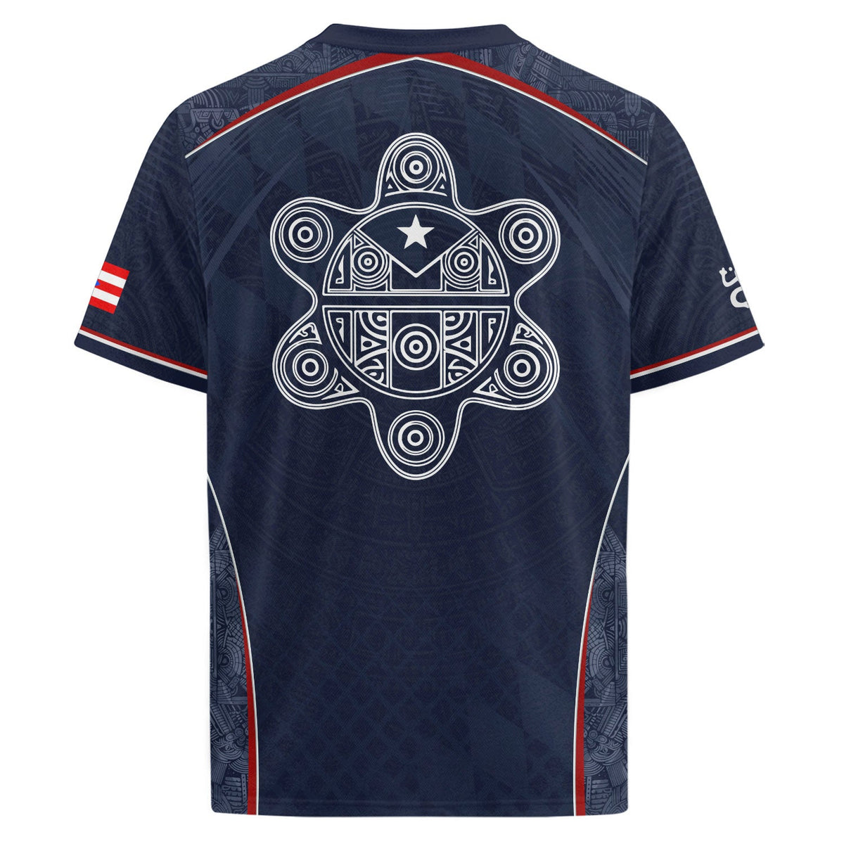 Puerto Rico Soccer Jersey in Modern Navy for Men and Women, Taino Pattern Boricua Pride Athletic, Puerto Rico Shirt, Puerto Rico Jersey, Northryn Co.