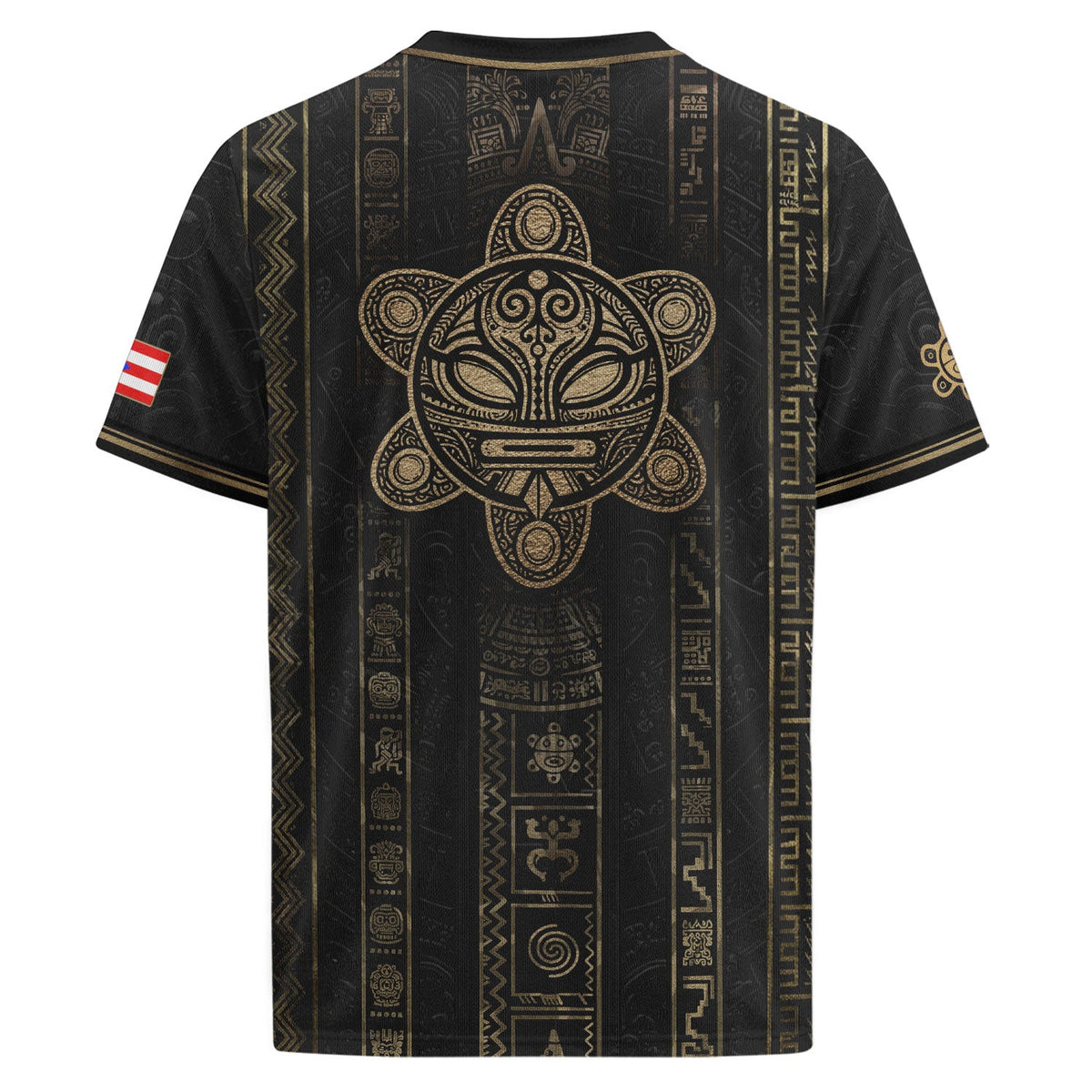 Taino Heritage Black Puerto Rico Soccer Jersey for Men and Women, Petroglyph, Trending Puerto Rico Shirt with Puerto Rico Jersey Appeal, Northryn Co.