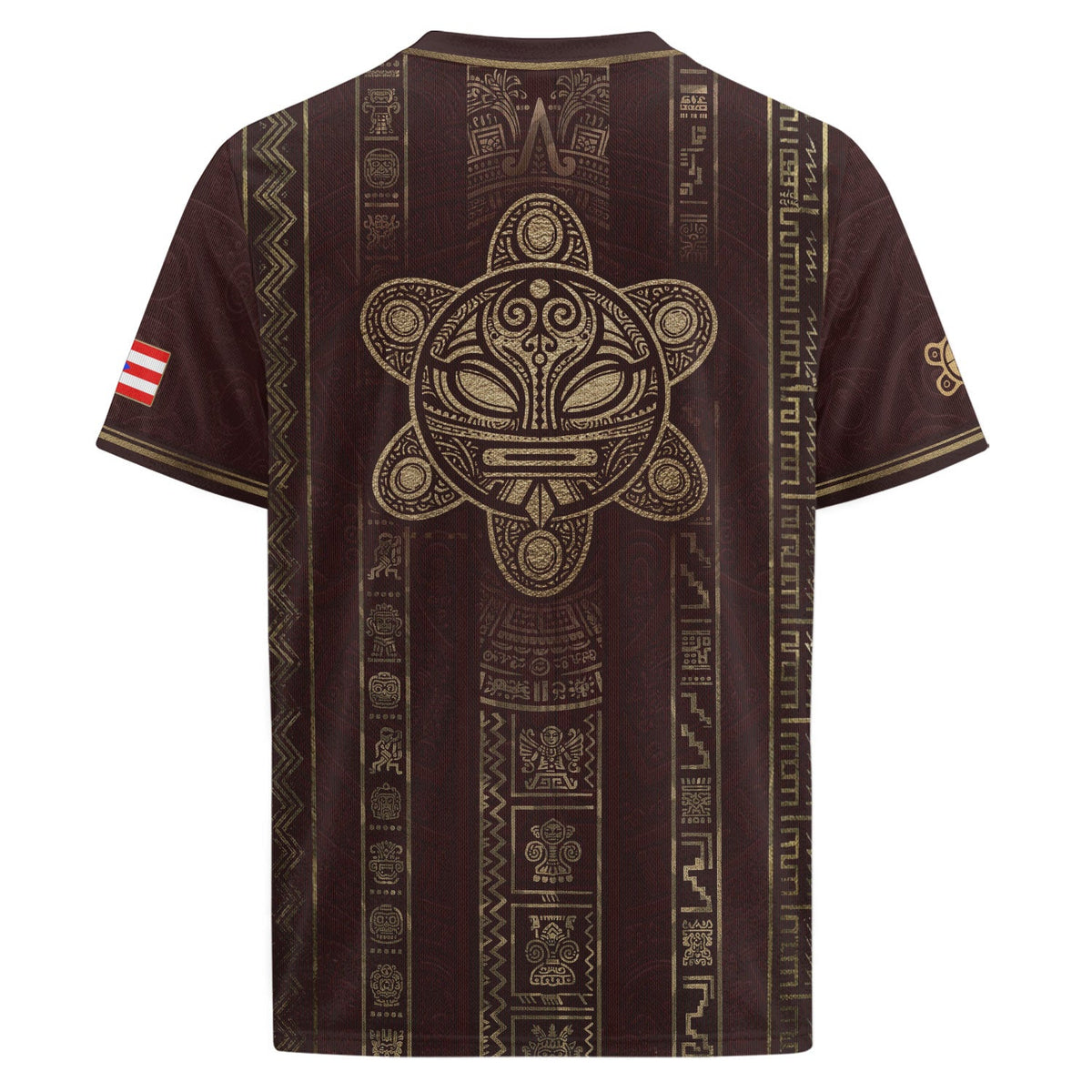 Boricua Pride Maroon Gold Puerto Rico Soccer Jersey for Men and Women, Taino Heritage, Top Puerto Rico Jersey and Puerto Rico Shirt, Northryn Co.