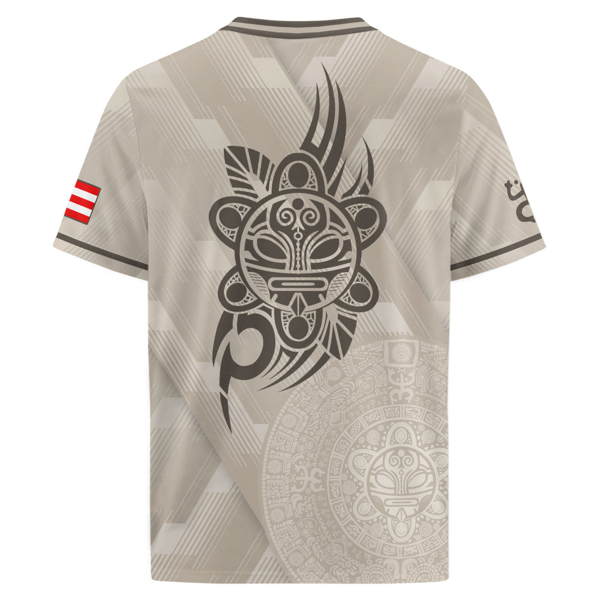 Camiseta de fútbol con máscara taína boricua azul marino de Puerto Rico, bandera tribal, orgullo nacional