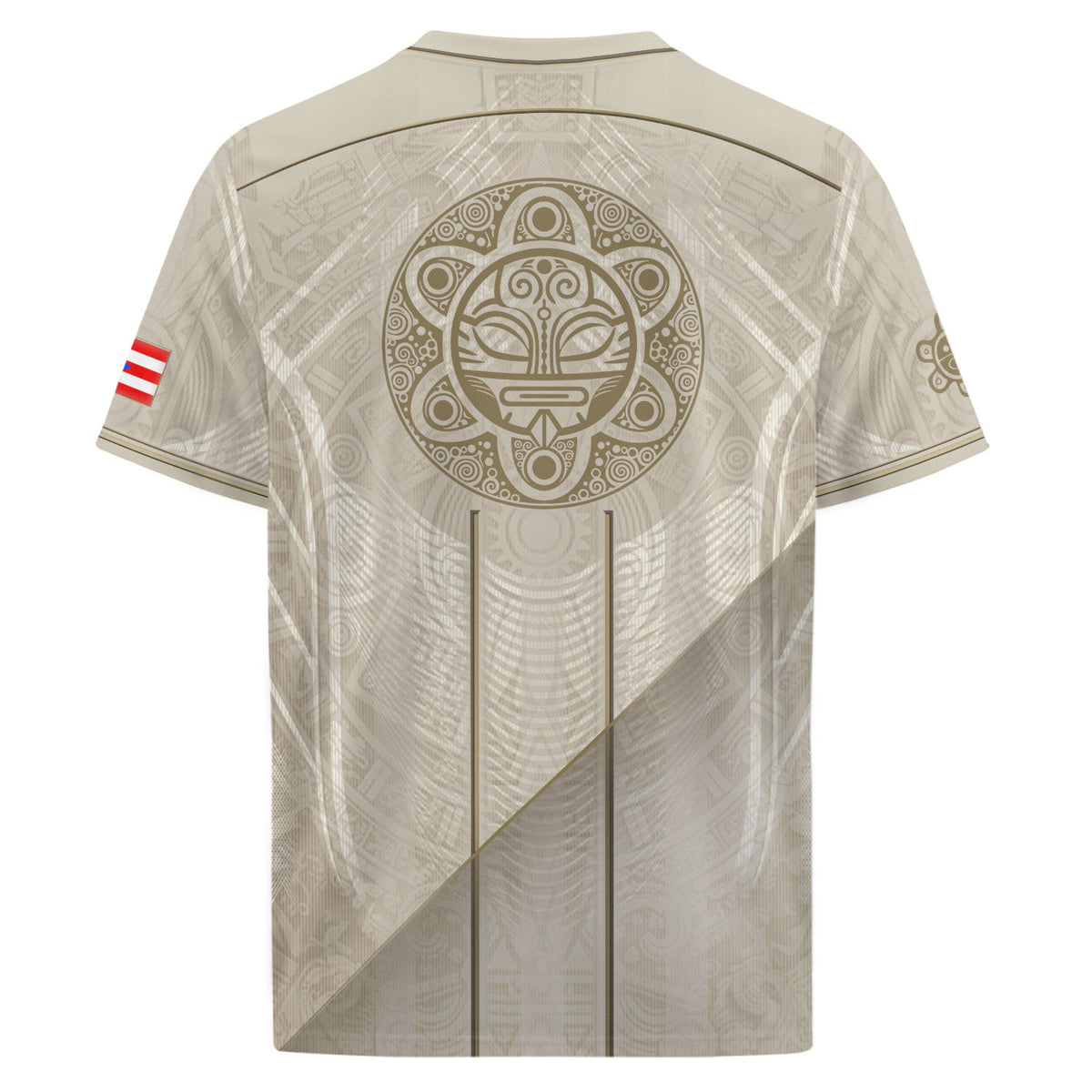 Beige Puerto Rico Soccer Jersey Men Boricua Taino Coqui Frog Culture Graphic