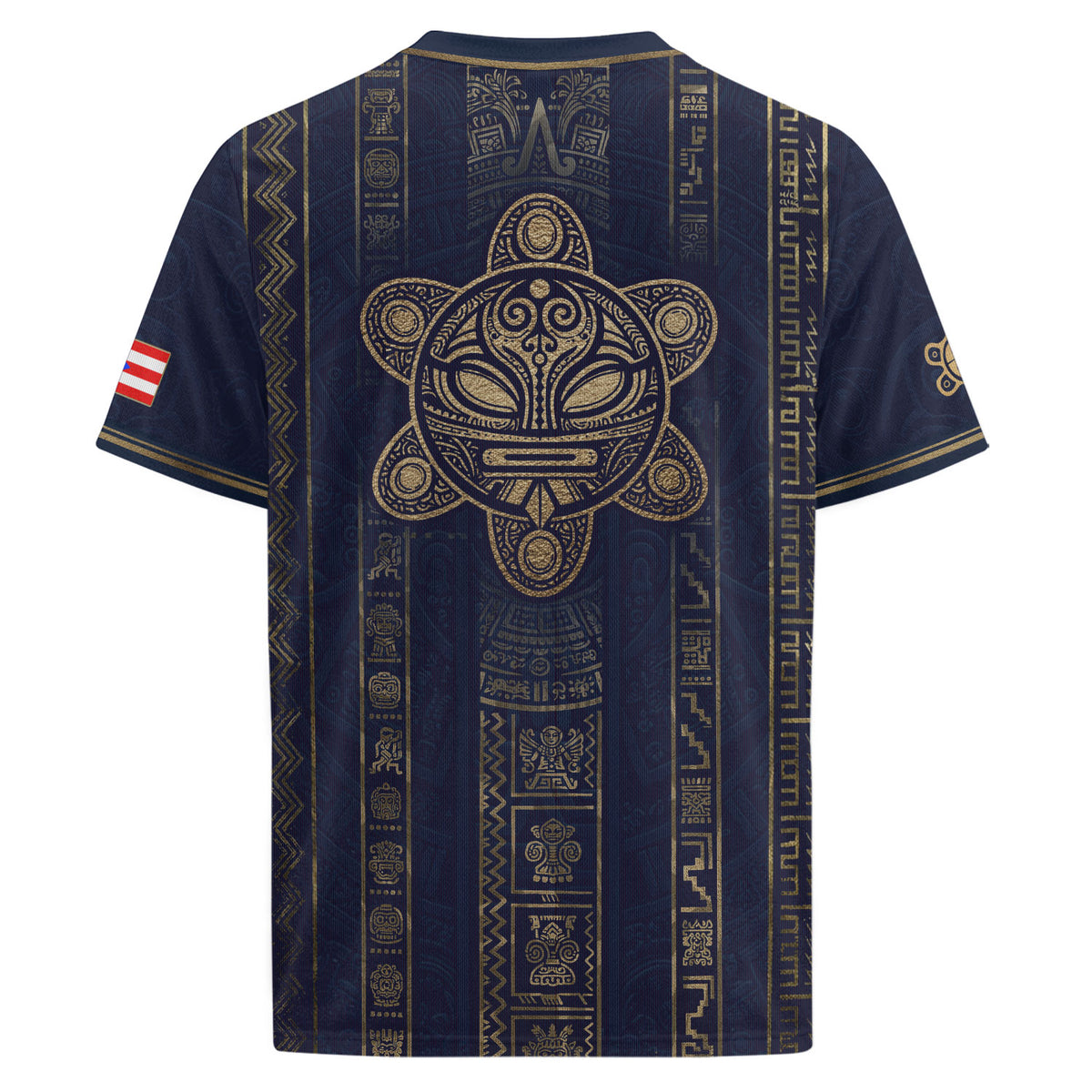 Navy Puerto Rico Soccer Jersey Men Boricua Taino Coqui Frog Culture Graphic