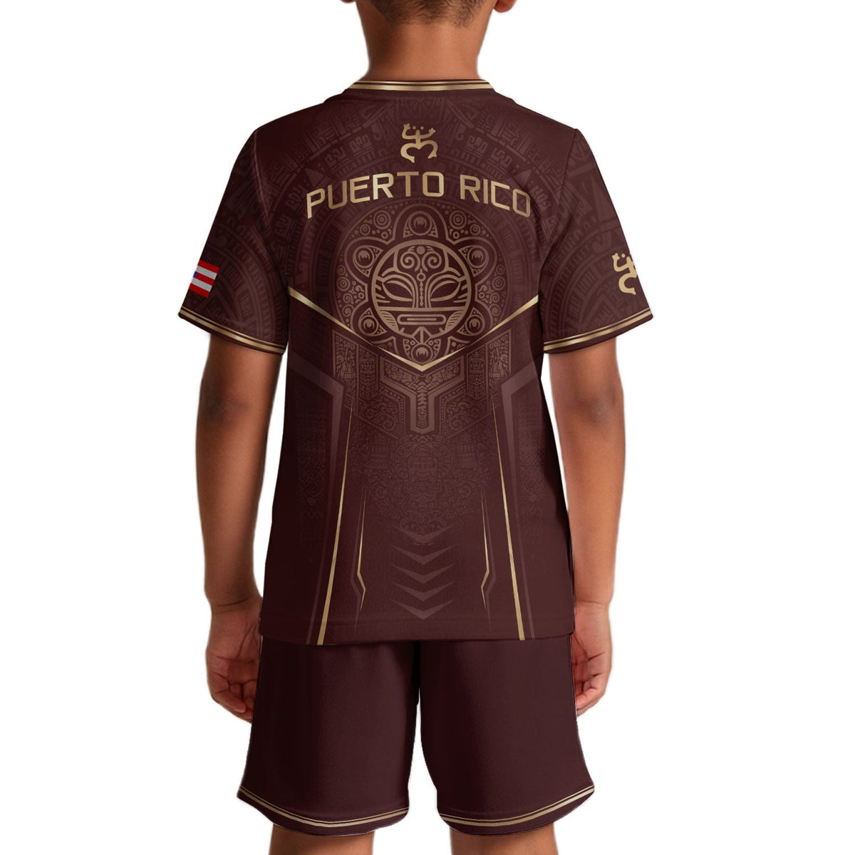 Authentic Maroon, Kids Puerto Rico Soccer Jersey for Boy and Girl with Taino Coqui, Puerto Rico Kids Soccer Jersey, Youth Soccer Jersey, Northryn Co.