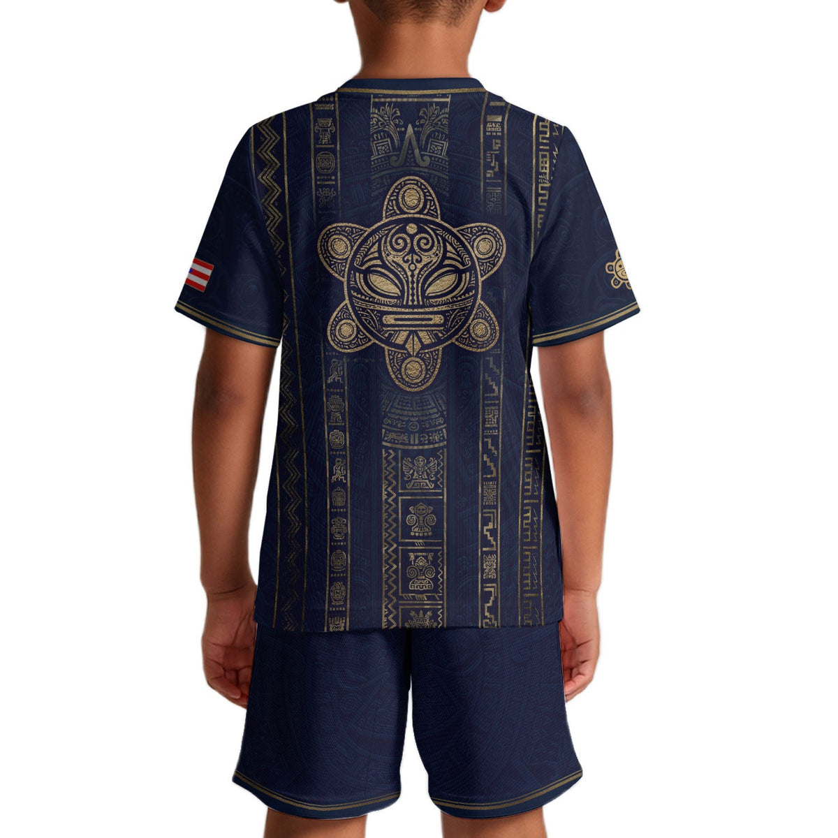Navy Taino, Kids Puerto Rico Soccer Jersey with Coqui Frog for Boy and Girl, Puerto Rico Kids Soccer Jersey for Youth Soccer Jersey Fans, Northryn Co.