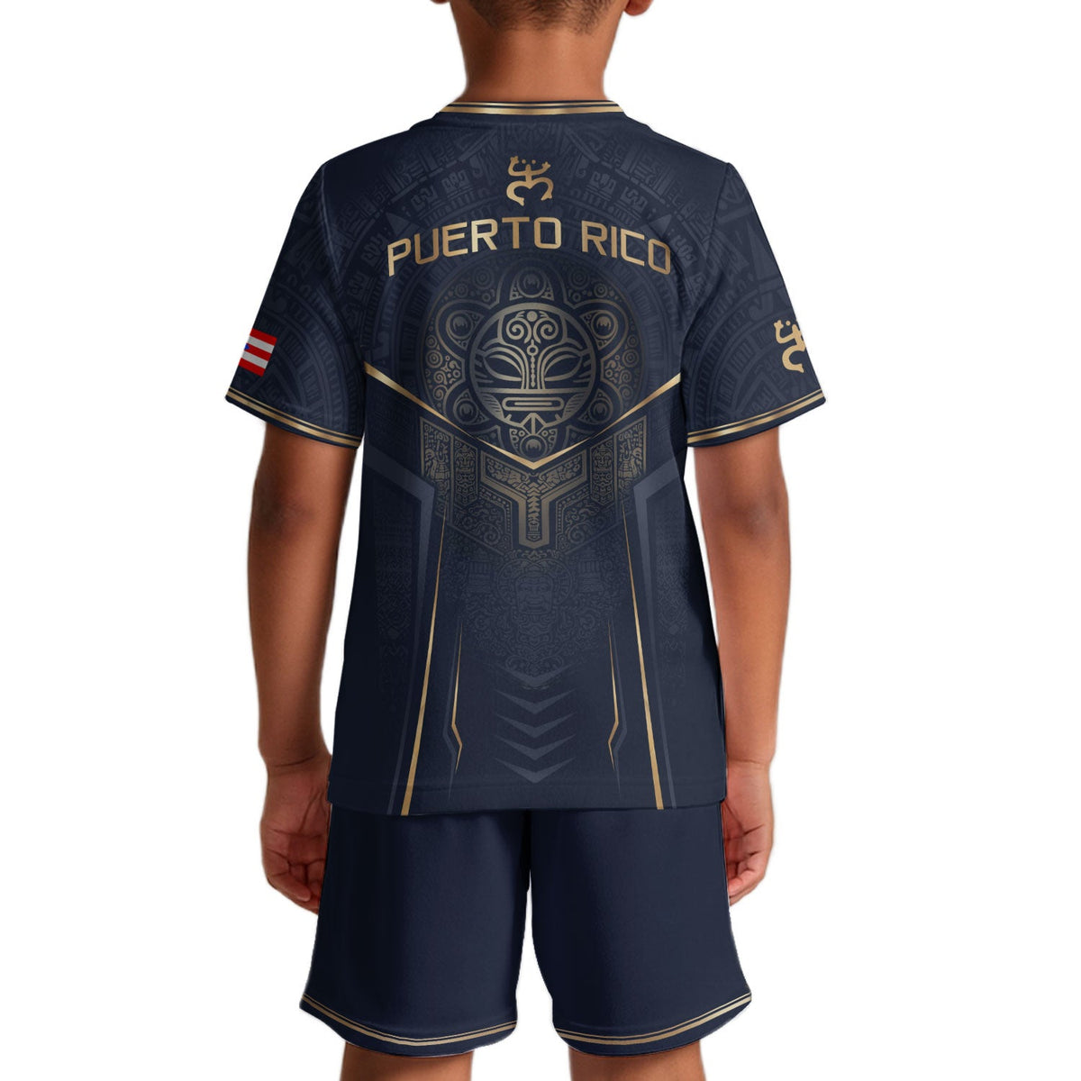 Gold Coqui, Kids Puerto Rico Soccer Jersey for Boy and Girl with Taino Heritage, Puerto Rico Kids Soccer Jersey with Youth Soccer Jersey, Northryn Co.