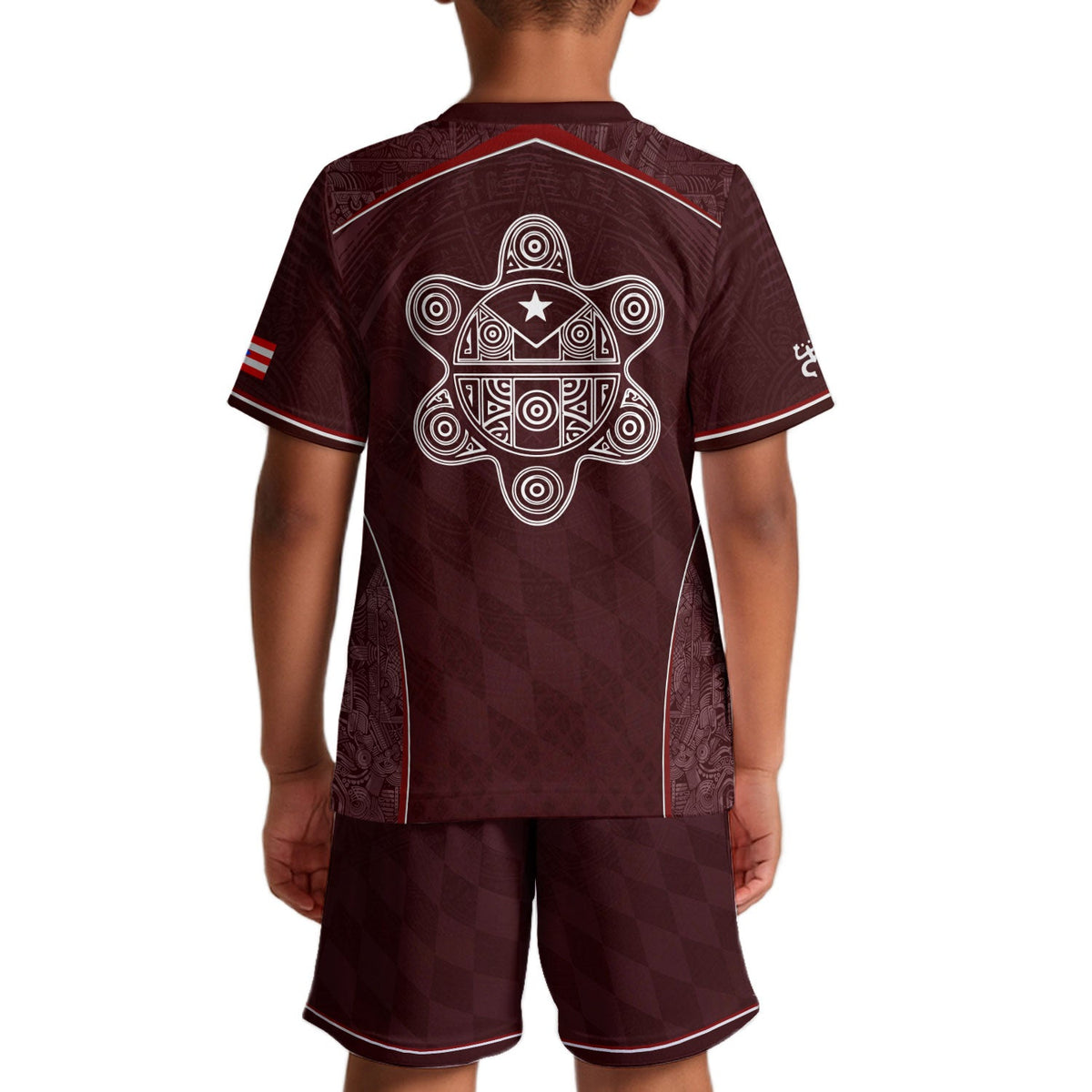 Maroon Taino, Kids Puerto Rico Soccer Jersey with Coqui Frog for Boy and Girl, Puerto Rico Kids Soccer Jersey Meets Youth Soccer Jersey, Northryn Co.