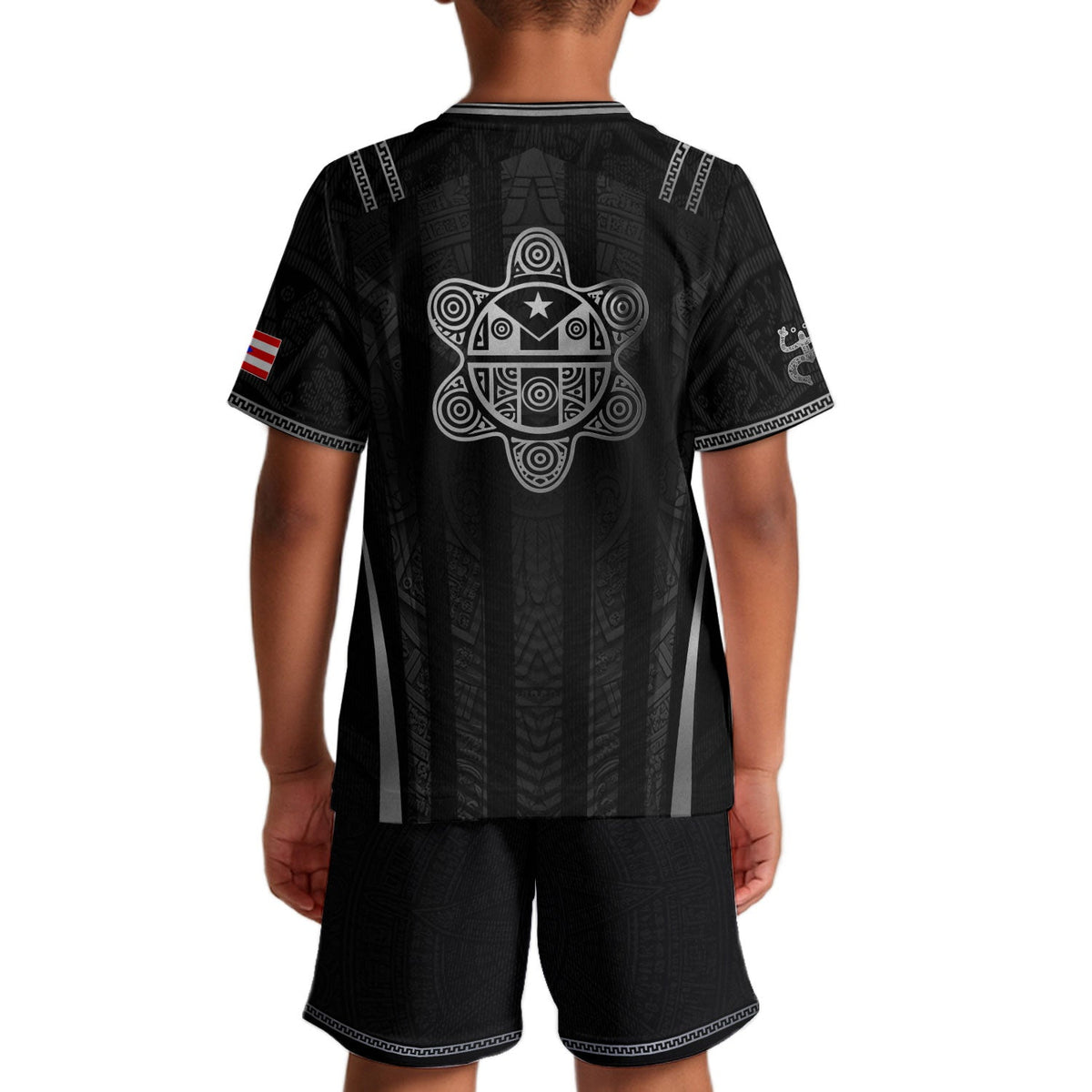 Kids Puerto Rico Soccer Jersey, Sleek Black Taino Coqui Frog for Boy and Girl, Youth Soccer Jersey Meets Puerto Rico Kids Soccer Jersey, Northryn Co.