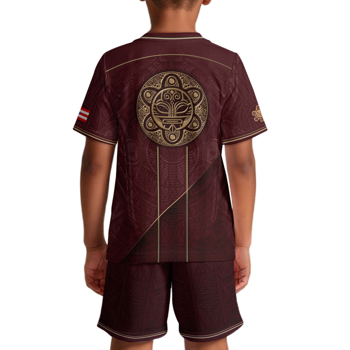 Bold Maroon Taino, Kids Puerto Rico Soccer Jersey with Coqui Frog for Boy and Girl, Puerto Rico Kids Soccer Jersey, Youth Soccer Jersey, Northryn Co.