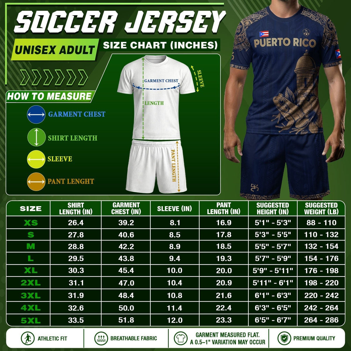 Puerto Rico Soccer Jersey in Navy Gold for Men and Women, Coqui Frog Garita Flower National, Puerto Rico Jersey and Puerto Rico Shirt, Northryn Co.