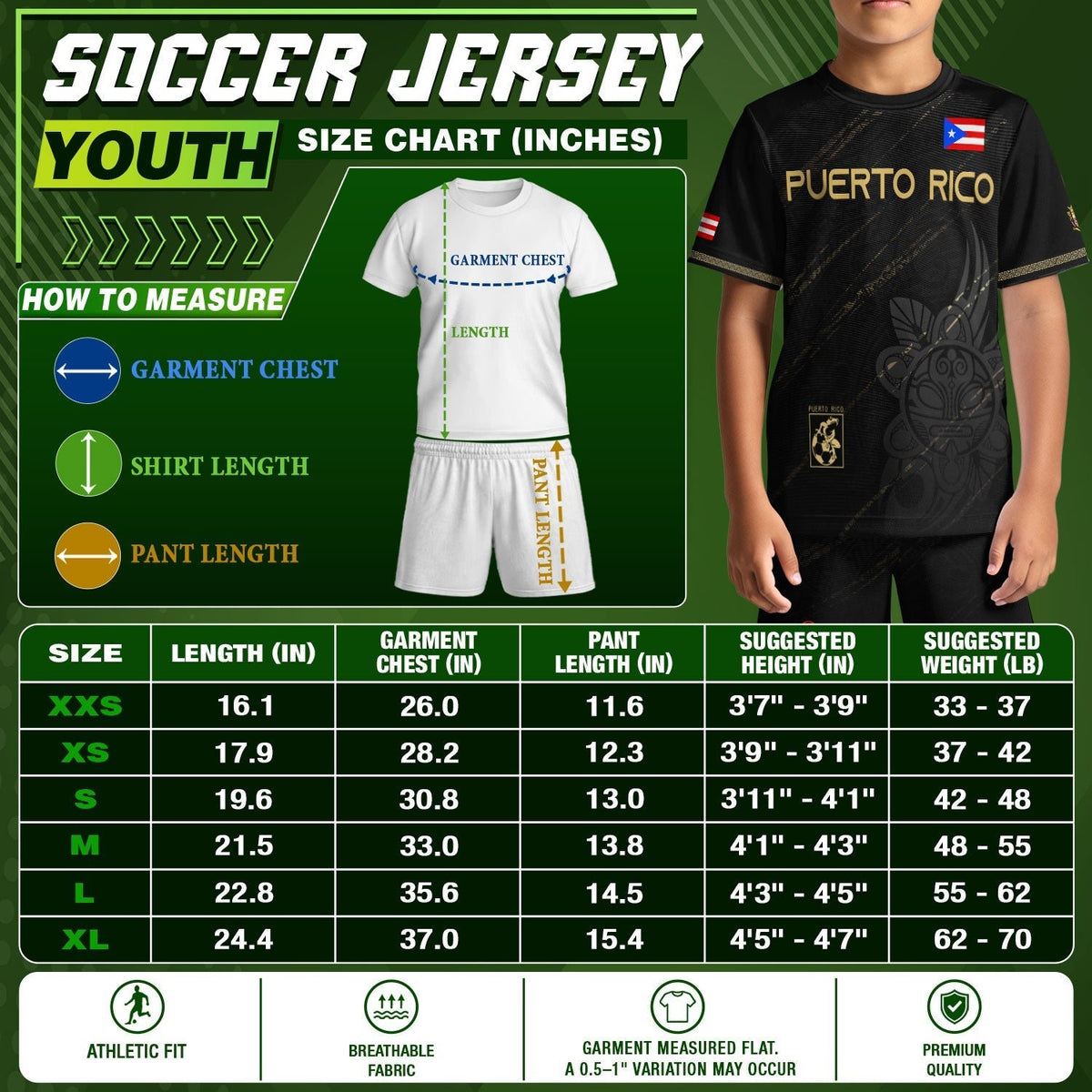 Kids Puerto Rico Soccer Jersey, Black Gold Boricua Coqui Frog for Boy and Girl, Youth Soccer Jersey Meets Puerto Rico Kids Soccer Jersey, Northryn Co.