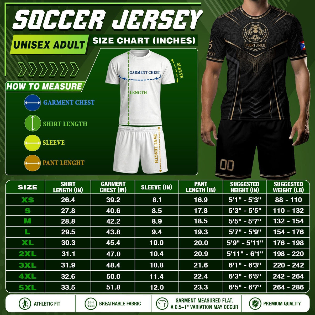 Bold Black Gold Coqui, Custom Puerto Rico Soccer Jersey for Men and Women with Taino, Personalized Football Jersey, Puerto Rico Shirt, Northryn Co.