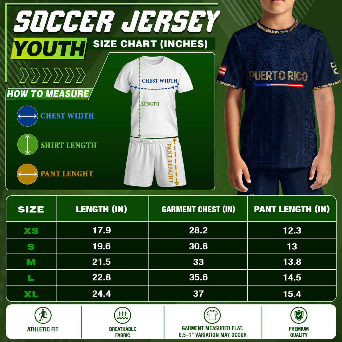 Legendary Youth Puerto Rico Taino Coqui Frog Sun Athletic Team Soccer Jersey Shirt