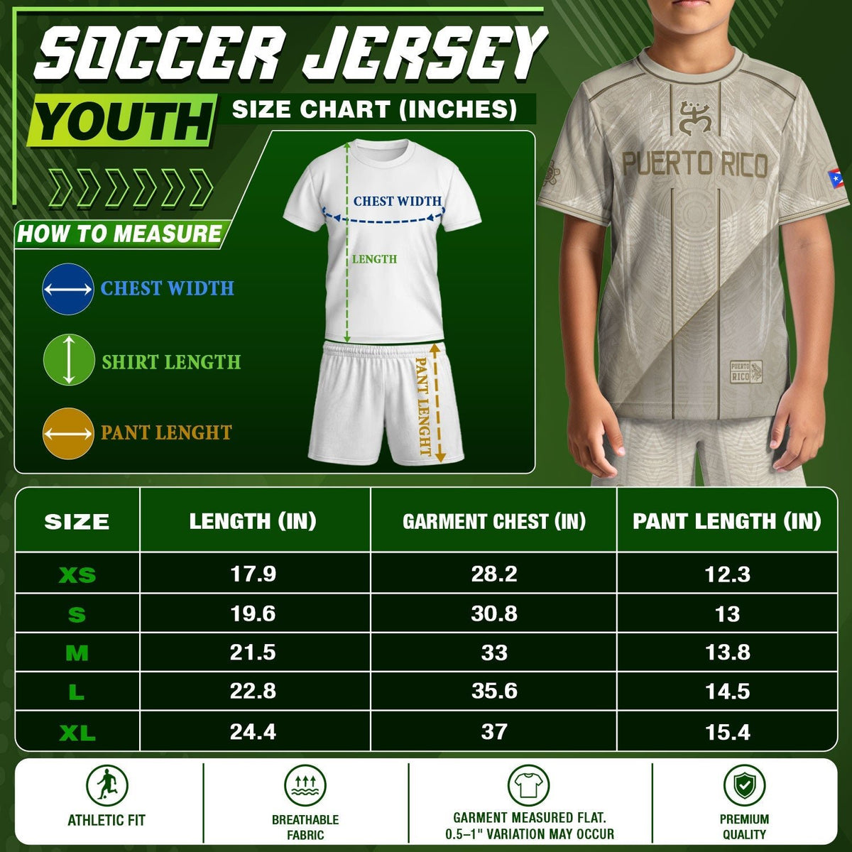 Kids Puerto Rico Soccer Jersey, Classic Beige Taino Coqui Frog for Boy and Girl, Youth Soccer Jersey with Puerto Rico Kids Soccer Jersey, Northryn Co.