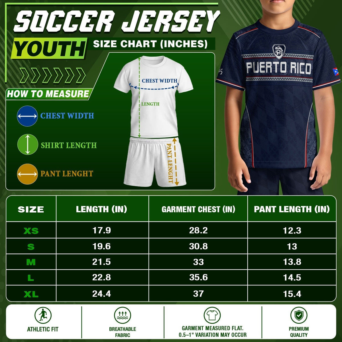 Kids Puerto Rico Soccer Jersey, Navy Blue Boricua Pride Coqui for Boy and Girl, Youth Soccer Jersey Meets Puerto Rico Kids Soccer Jersey, Northryn Co.