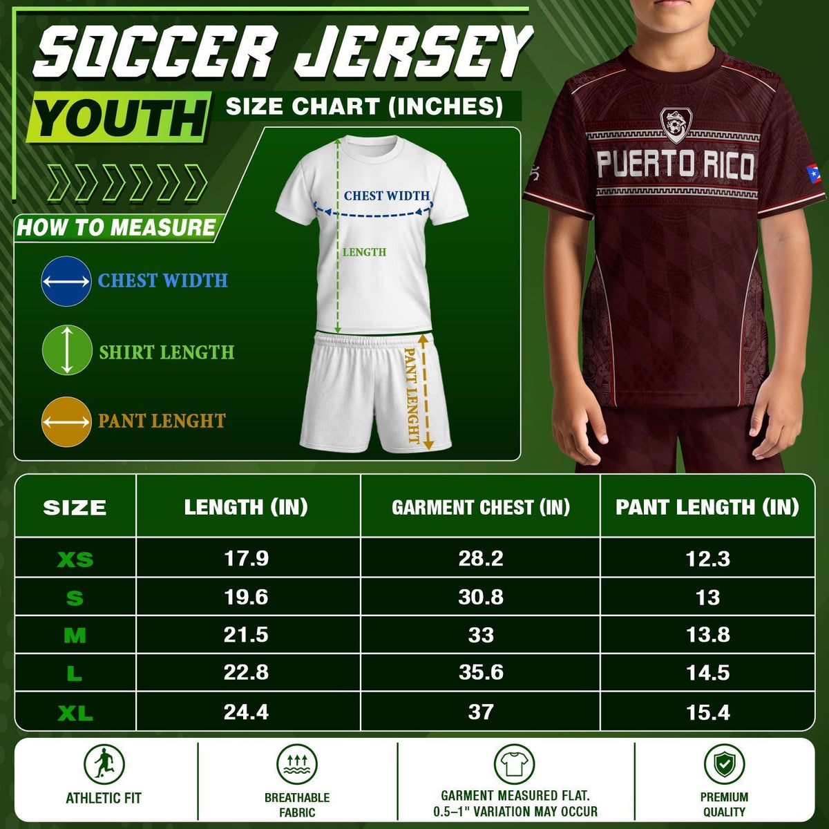 Maroon Taino, Kids Puerto Rico Soccer Jersey with Coqui Frog for Boy and Girl, Puerto Rico Kids Soccer Jersey Meets Youth Soccer Jersey, Northryn Co.