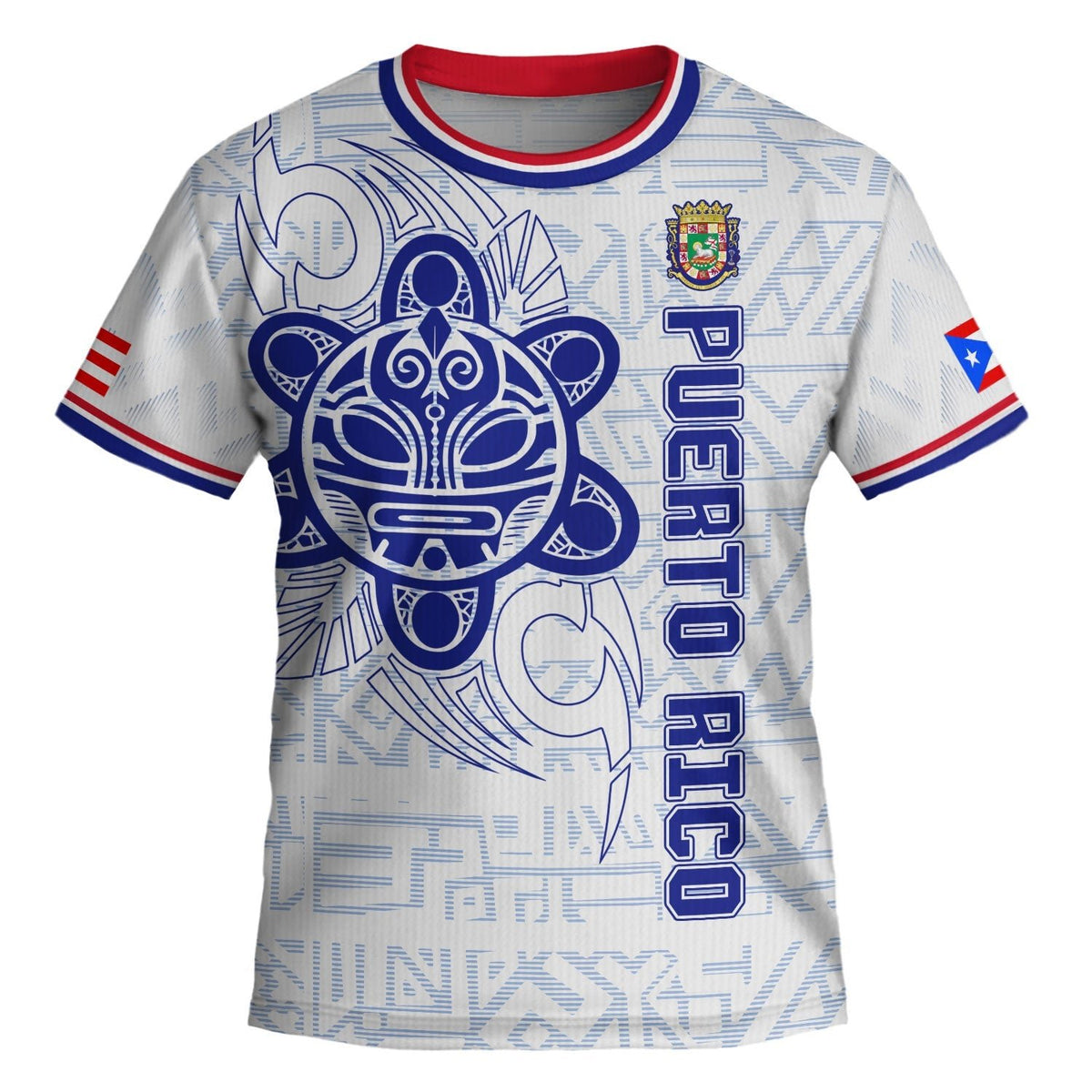 Kids Puerto Rico Soccer Jersey, White Blue Taino Sun Coqui Boricua for Boy and Girl, Youth Soccer Jersey, Puerto Rico Kids Soccer Jersey, Northryn Co.