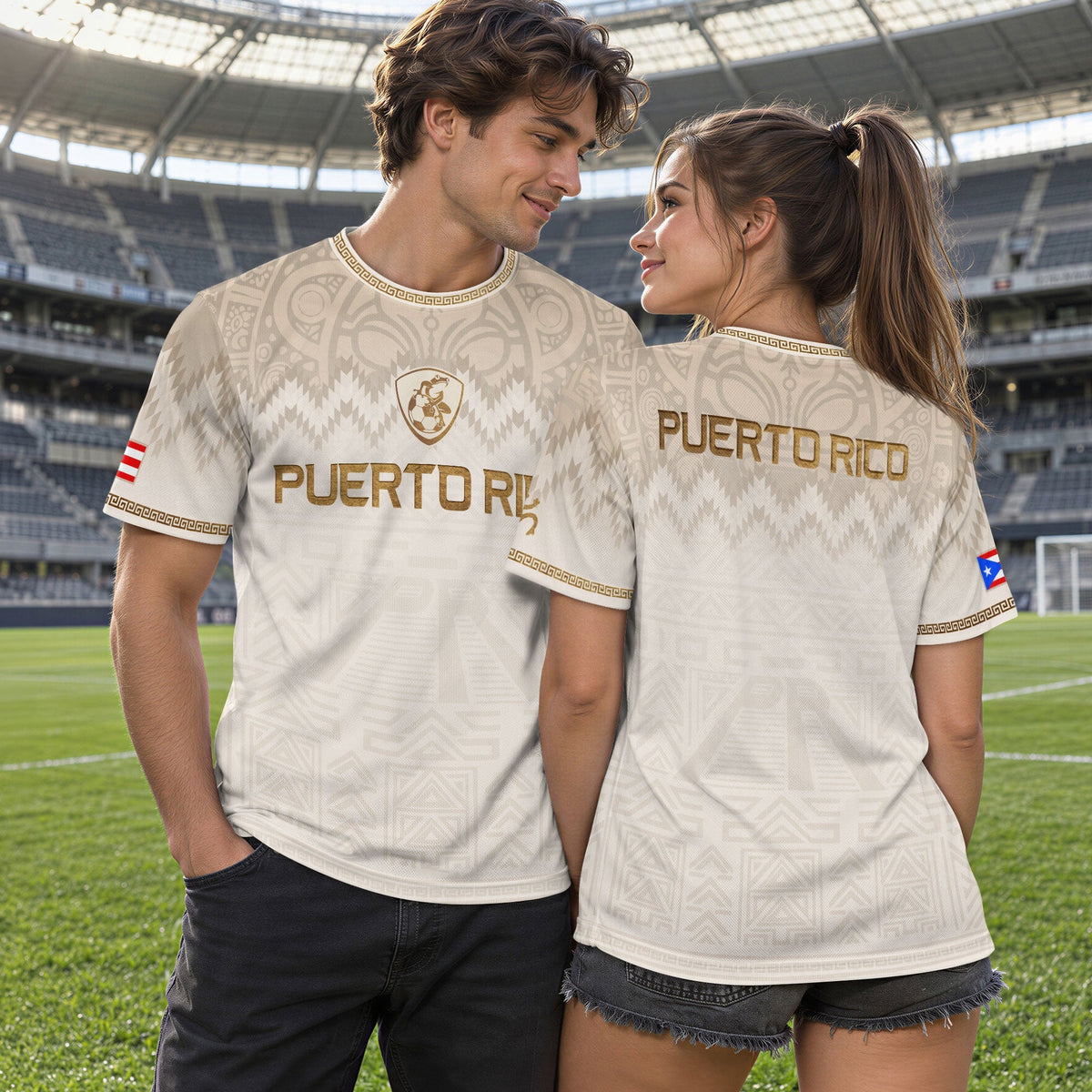 For Puerto White Gold Puerto Rico Soccer Jersey for Men and Women, Rican for Mens, Best Puerto Rico Shirt with Puerto Rico Jersey Style, Northryn Co.