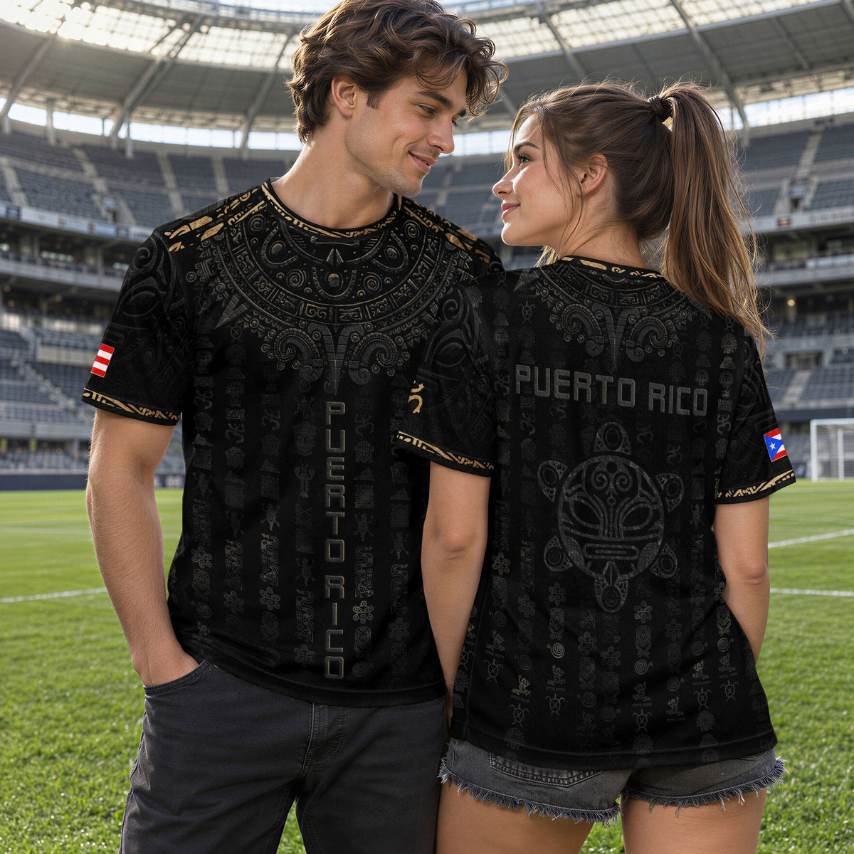 Puerto Rican Black Puerto Rico Soccer Jersey for Men and Women, for Mens, Trending Puerto Rico Jersey with Puerto Rico Shirt Appeal, Northryn Co.
