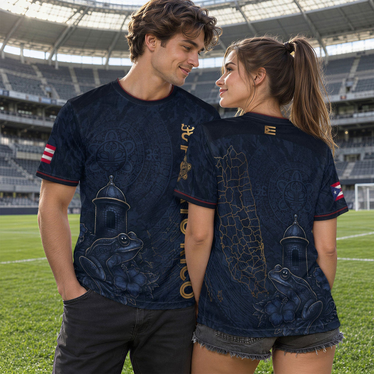 Puerto Rico Soccer Jersey in Navy for for Men and Women, Puerto Rican Stylish Athletic Shirts for, Puerto Rico Shirt, Puerto Rico Jersey, Northryn Co.