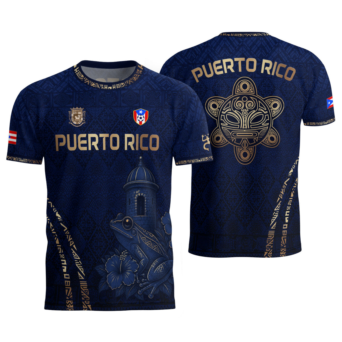 Puerto Rico Soccer Jersey El Morro Coqui Navy Blue Football Shirt Men Boricua Apparel
