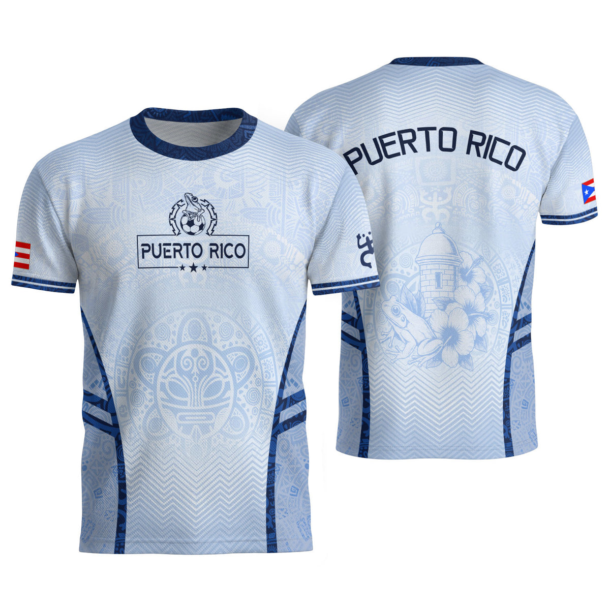Puerto Rico Soccer Jersey Taino Sun Coqui Boricua White Football Jersey Men
