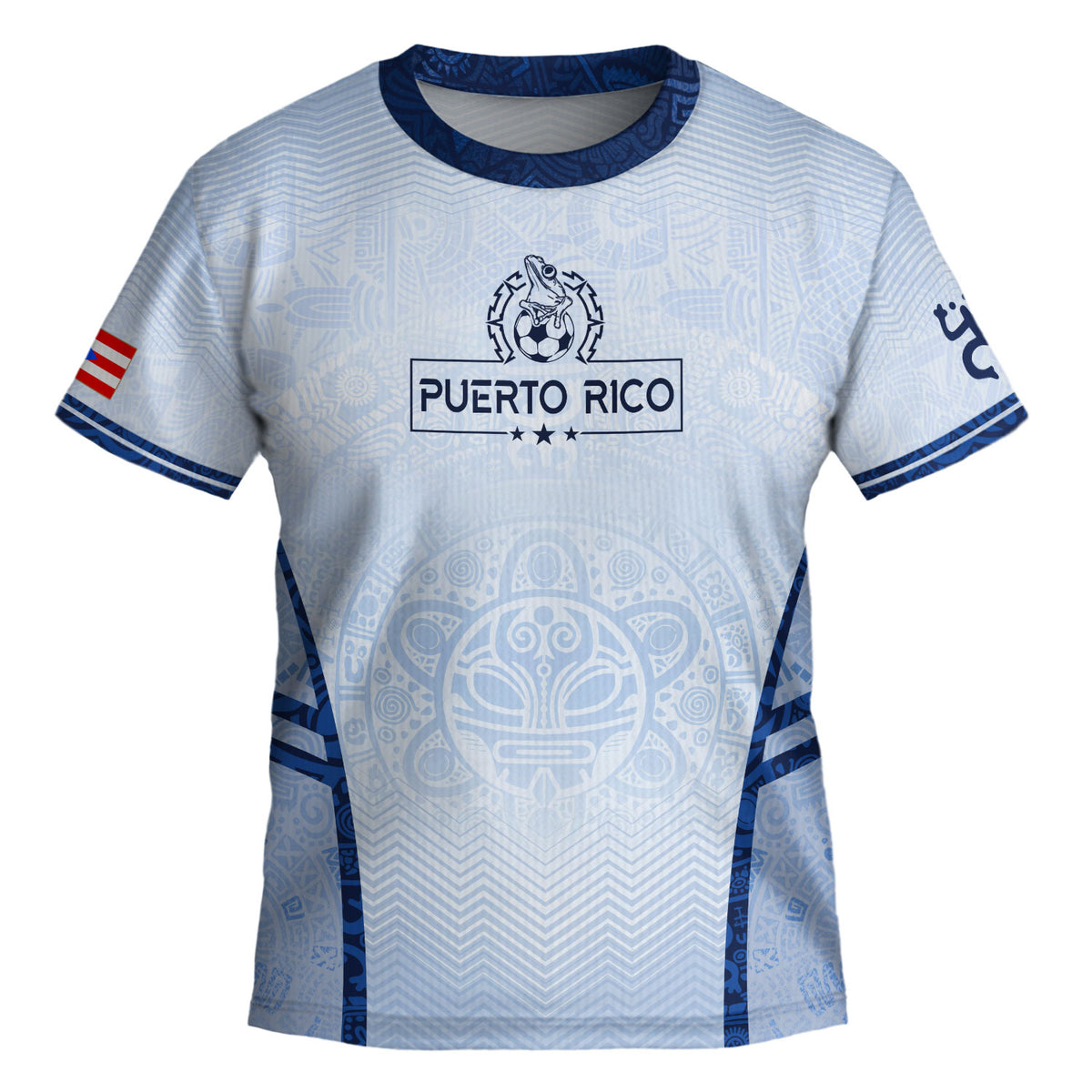 Vibrant Youth Puerto Rico Taino Coqui Frog Sun Athletic Team Soccer Jersey Shirt Top