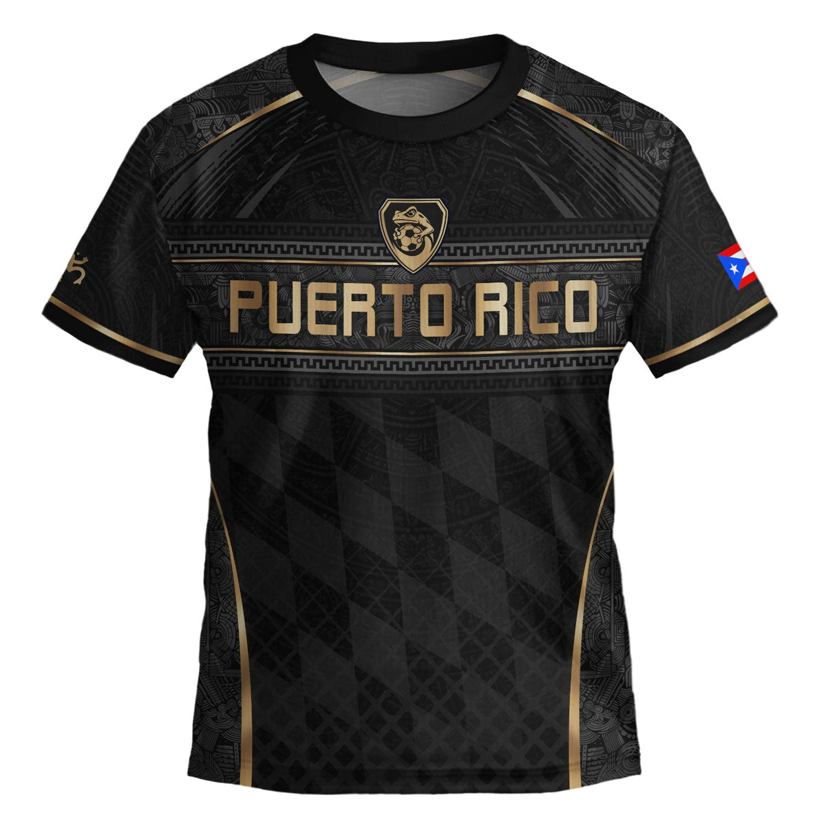 Kids Puerto Rico Soccer Jersey, Authentic Black Taino Coqui Frog for Boy and Girl, Youth Soccer Jersey, Puerto Rico Kids Soccer Jersey, Northryn Co.