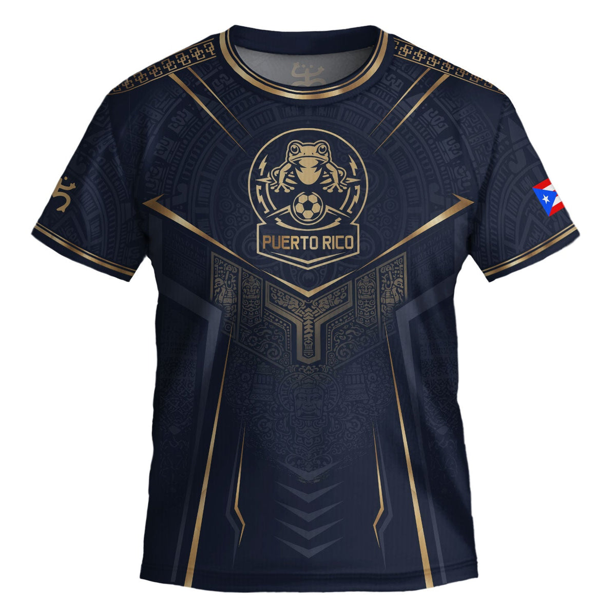 Gold Coqui, Kids Puerto Rico Soccer Jersey for Boy and Girl with Taino Heritage, Puerto Rico Kids Soccer Jersey with Youth Soccer Jersey, Northryn Co.