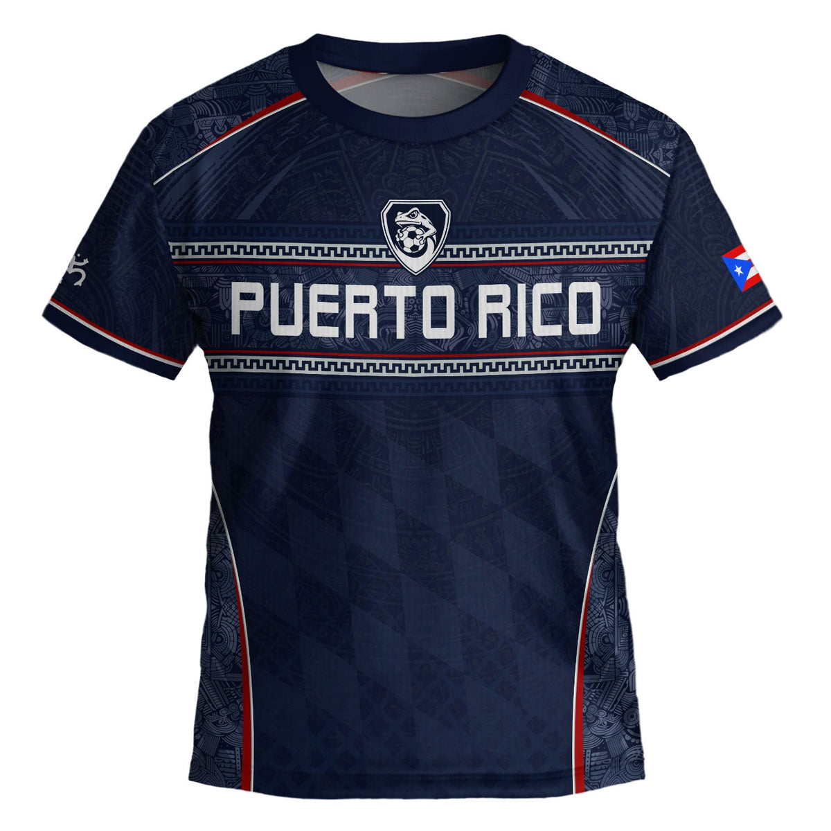 Kids Puerto Rico Soccer Jersey, Navy Blue Boricua Pride Coqui for Boy and Girl, Youth Soccer Jersey Meets Puerto Rico Kids Soccer Jersey, Northryn Co.