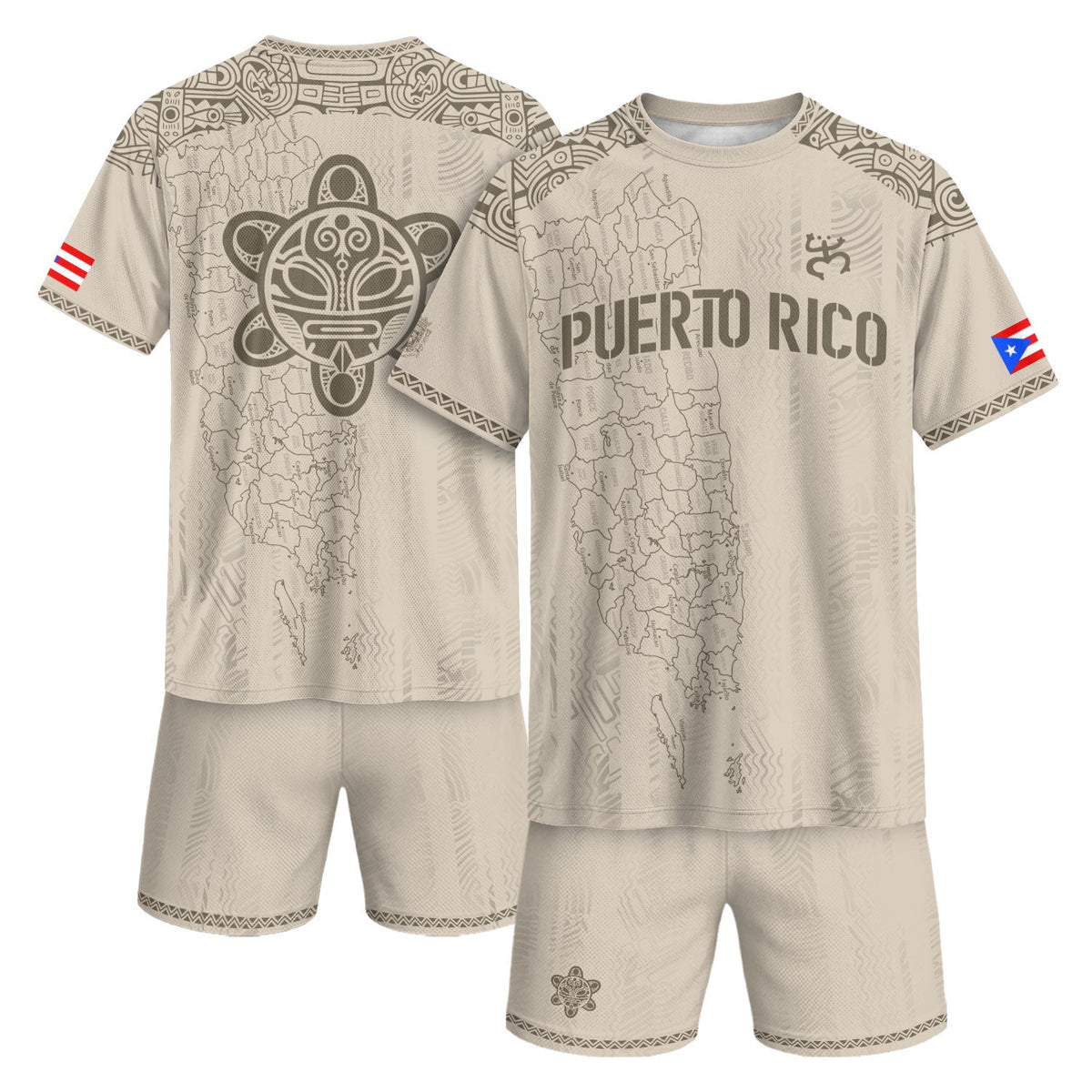 Puerto Rico Soccer Jersey with Boricua Taino for Men and Women, Tribal Map Symbols National, Puerto Rico Shirt and Puerto Rico Jersey, Northryn Co.