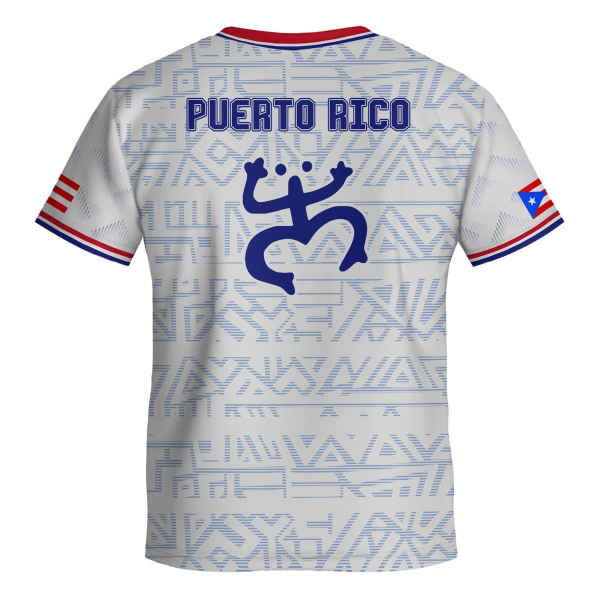 Kids Puerto Rico Soccer Jersey, White Blue Taino Sun Coqui Boricua for Boy and Girl, Youth Soccer Jersey, Puerto Rico Kids Soccer Jersey, Northryn Co.