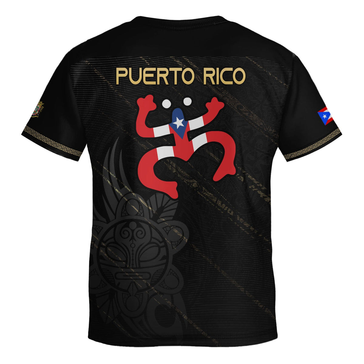 Kids Puerto Rico Soccer Jersey, Black Gold Boricua Coqui Frog for Boy and Girl, Youth Soccer Jersey Meets Puerto Rico Kids Soccer Jersey, Northryn Co.