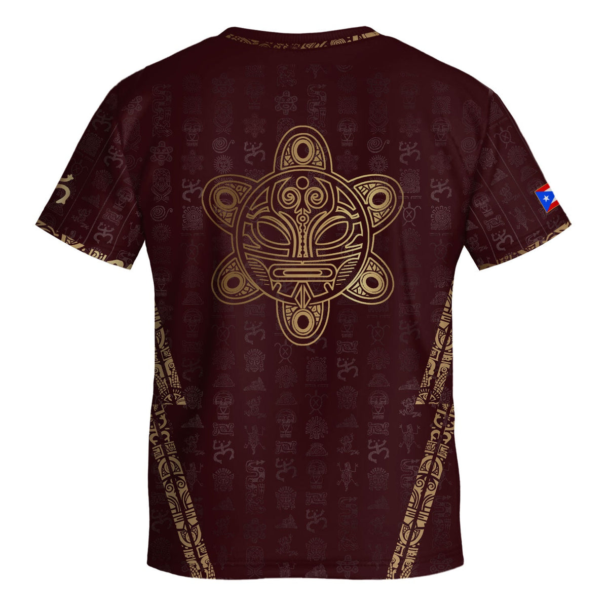 Maroon Gold, Kids Puerto Rico Soccer Jersey with Taino Sun for Boy and Girl, Puerto Rico Kids Soccer Jersey in Youth Soccer Jersey Style, Northryn Co.