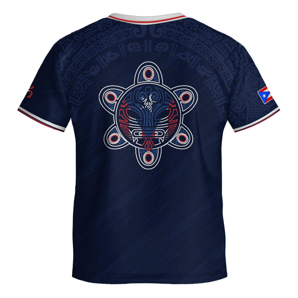 Navy Red White, Kids Puerto Rico Soccer Jersey for Boy and Girl with Taino Sun, Puerto Rico Kids Soccer Jersey Meets Youth Soccer Jersey, Northryn Co.
