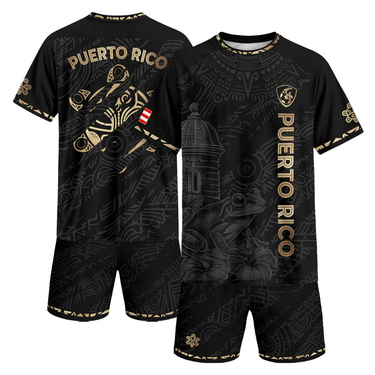 Puerto Rican Black Puerto Rico Soccer Jersey for Men and Women, for Puerto Rican Mens, Top Puerto Rico Shirt and Puerto Rico Jersey, Northryn Co.