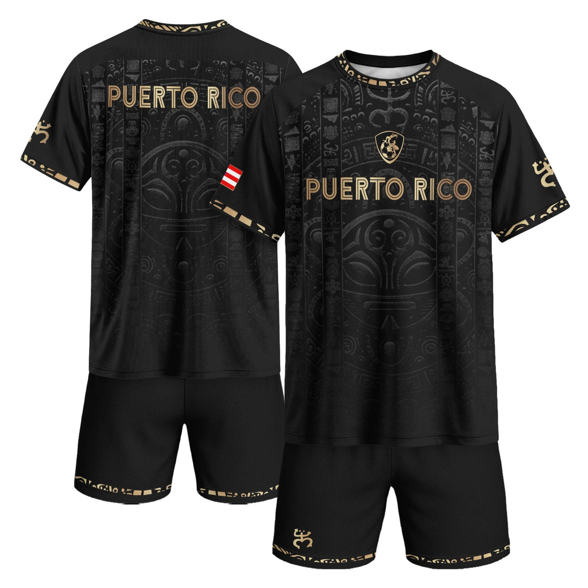Puerto Rican Black Gold Puerto Rico Soccer Jersey for Men and Women, for Mens Fans, Bold Puerto Rico Jersey for Puerto Rico Shirt Looks, Northryn Co.