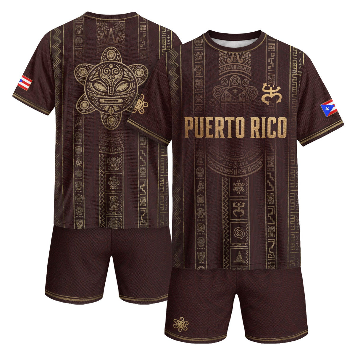 Boricua Pride Maroon Gold Puerto Rico Soccer Jersey for Men and Women, Taino Heritage, Top Puerto Rico Jersey and Puerto Rico Shirt, Northryn Co.