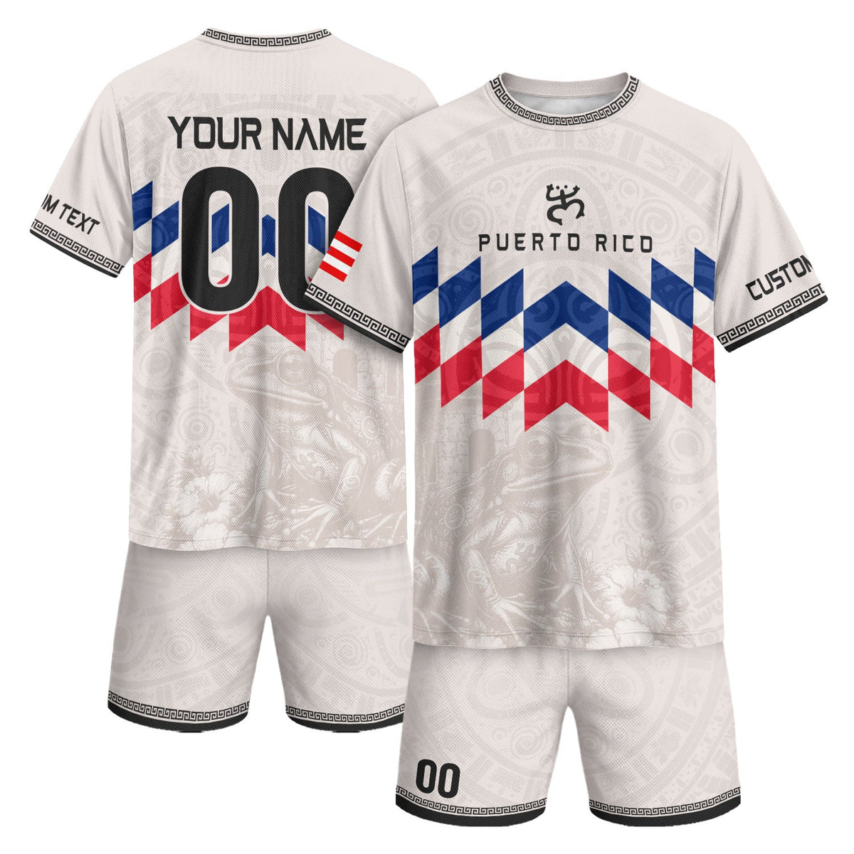 Custom Puerto Rico Soccer Jersey, White Lightweight Team Style, Puerto Rico Shirt for Men and Women as a Personalized Football Jersey, Northryn Co.