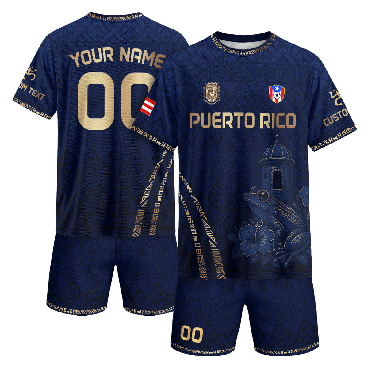 Custom Puerto Rico Soccer Jersey for Men and Women, El Morro Coqui Navy Blue Boricua Apparel, Top Puerto Rico Jersey and Puerto Rico Shirt, Northryn Co.