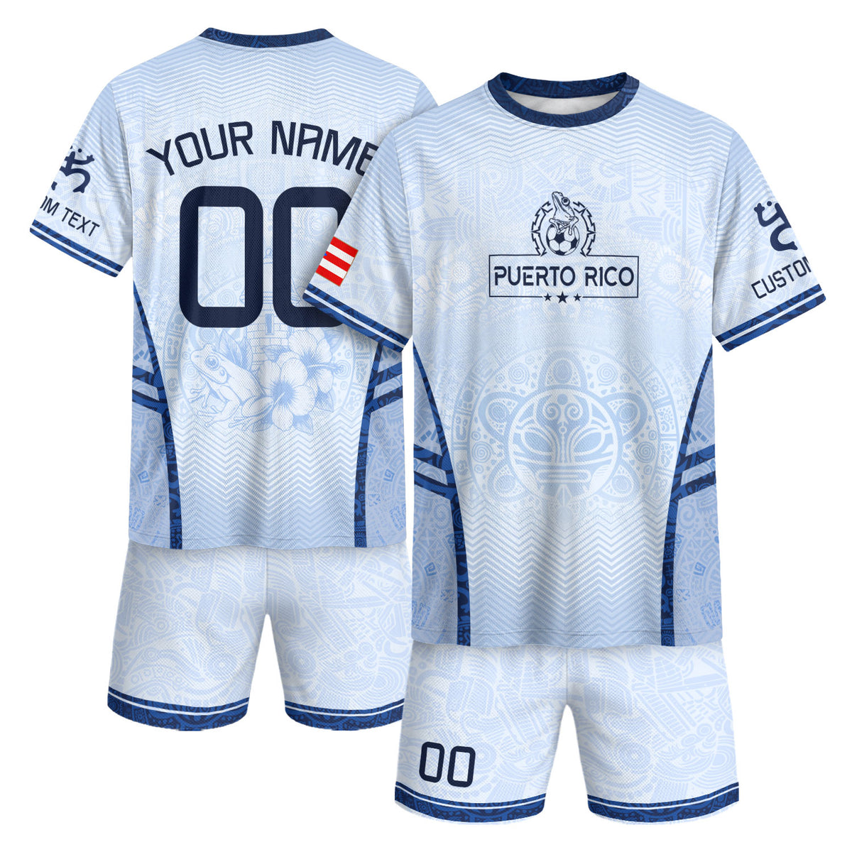 Custom Taino Sun White Puerto Rico Soccer Jersey for Men and Women, Coqui Boricua, Trending Puerto Rico Shirt with Puerto Rico Jersey Appeal, Northryn Co.