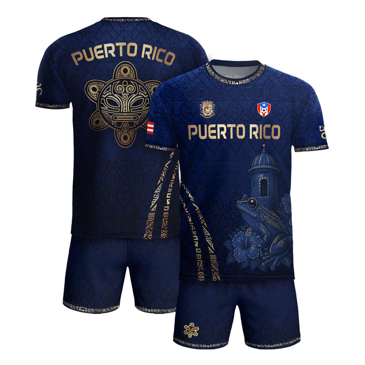 Puerto Rico Soccer Jersey El Morro Coqui Navy Blue Football Shirt Men Boricua Apparel