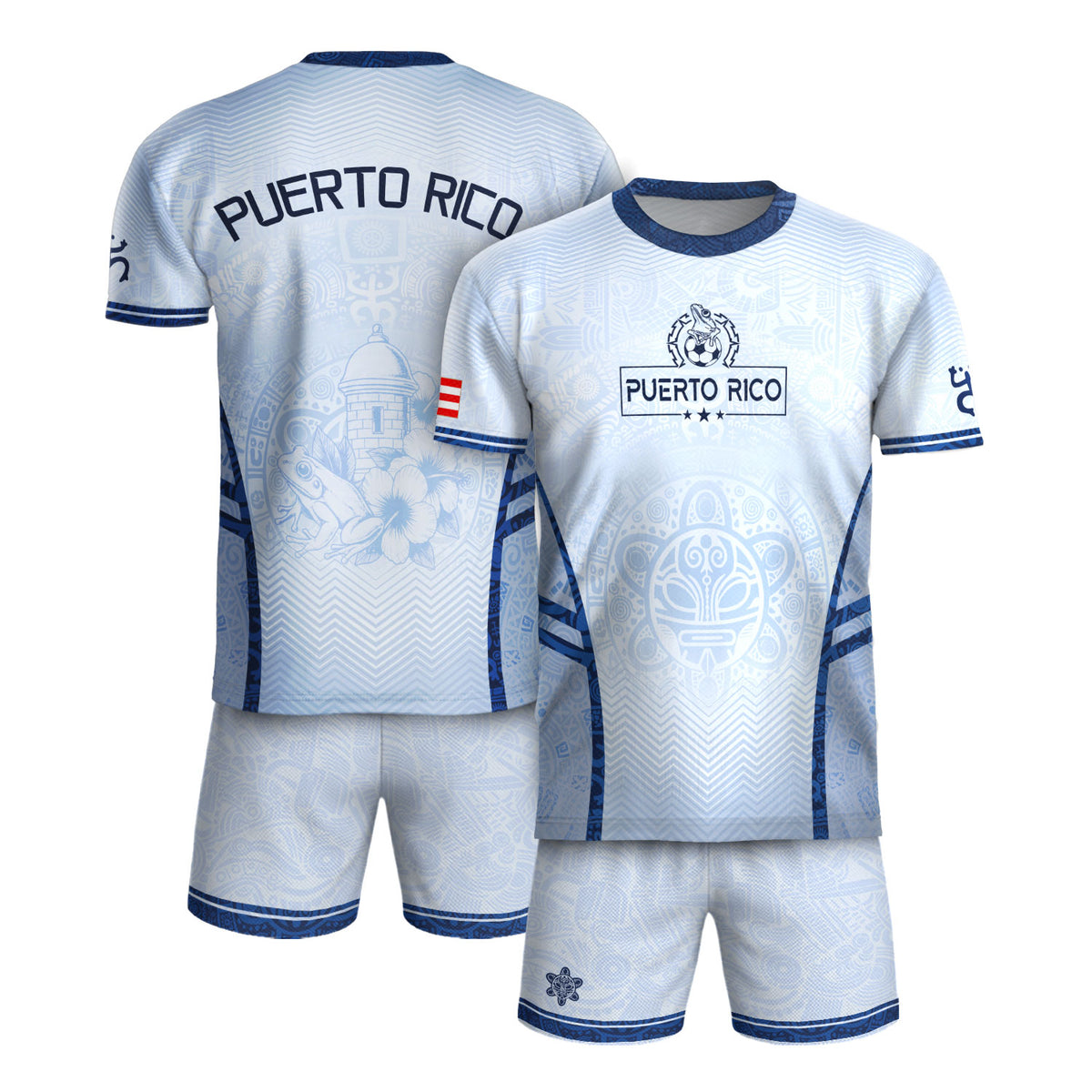 Puerto Rico Soccer Jersey Taino Sun Coqui Boricua White Football Jersey Men