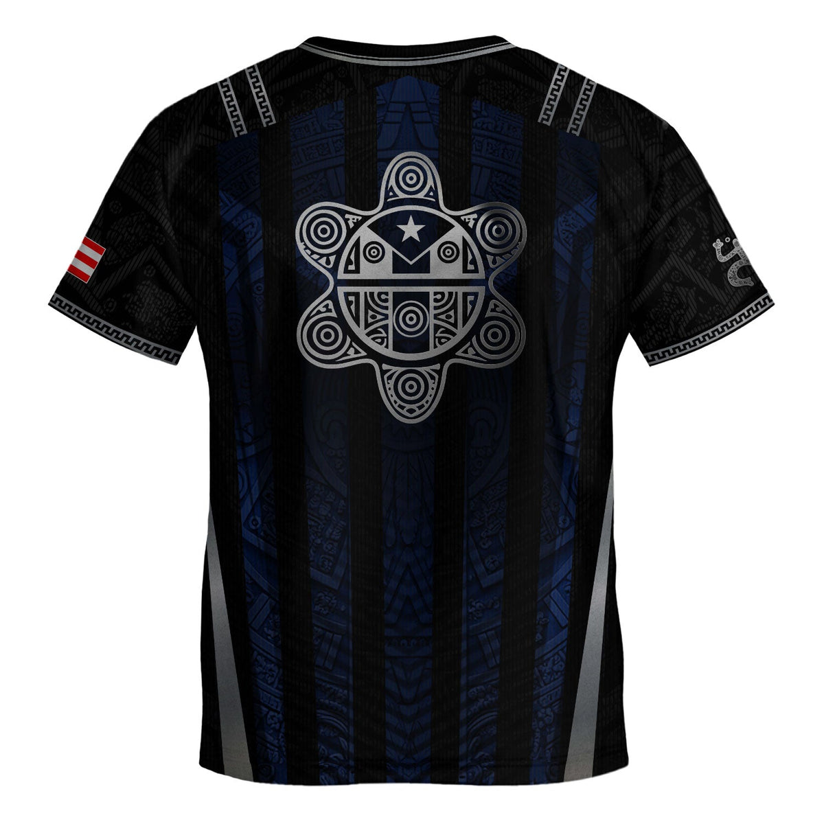 Navy Blue, Kids Puerto Rico Soccer Jersey with Striped Taino for Boy and Girl, Puerto Rico Kids Soccer Jersey Meets Youth Soccer Jersey, Northryn Co.