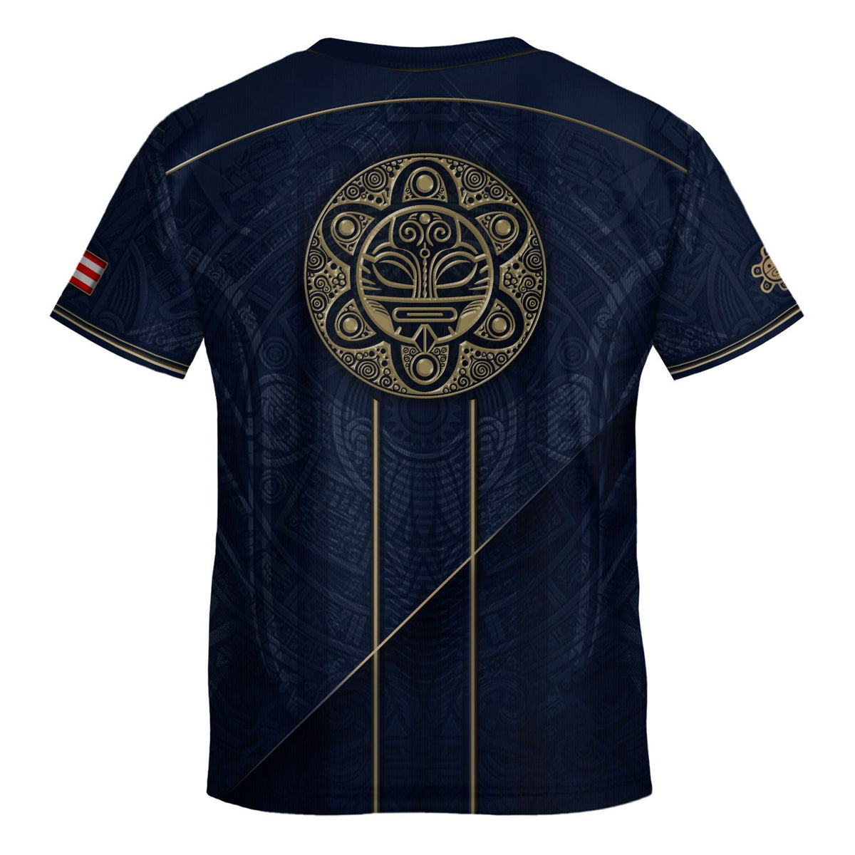 Kids Puerto Rico Soccer Jersey, Navy Gold Taino Coqui Sun Emblem for Boy and Girl, Youth Soccer Jersey, Puerto Rico Kids Soccer Jersey, Northryn Co.