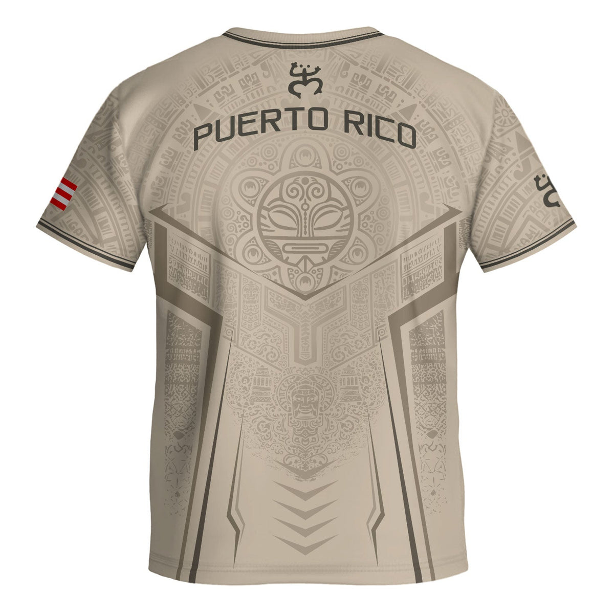 Kids Puerto Rico Soccer Jersey for Boy and Girl, Beige Taino Coqui Frog, Youth Soccer Jersey Inspired by Puerto Rico Kids Soccer Jersey, Northryn Co.