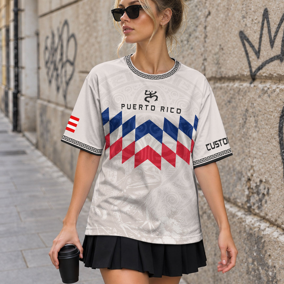 Custom Puerto Rico Soccer Jersey, White Lightweight Team Style, Puerto Rico Shirt for Men and Women as a Personalized Football Jersey, Northryn Co.